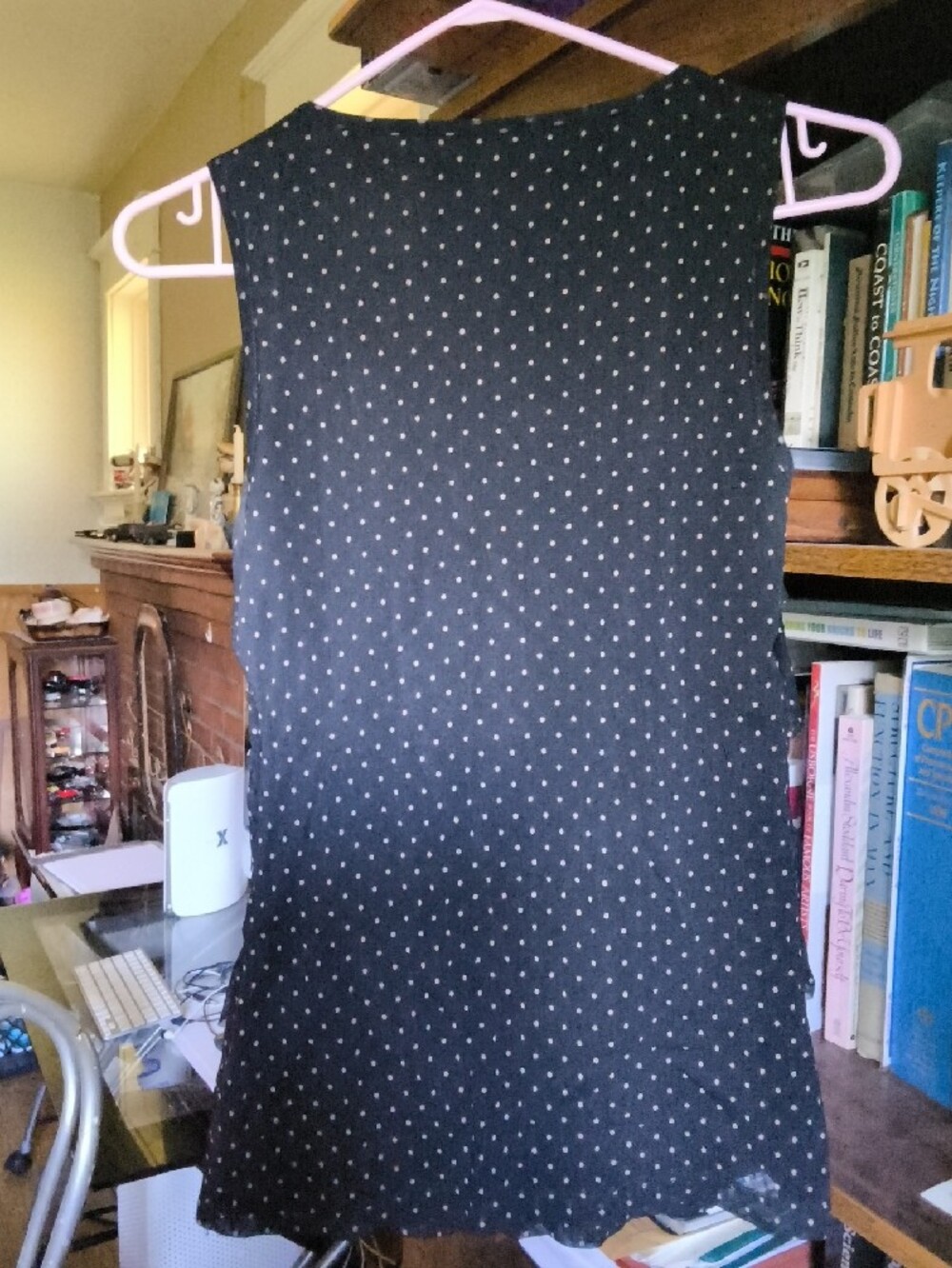 Reitmans Black Polka Dot Ruffle Tank Top - Picture 2 of 2